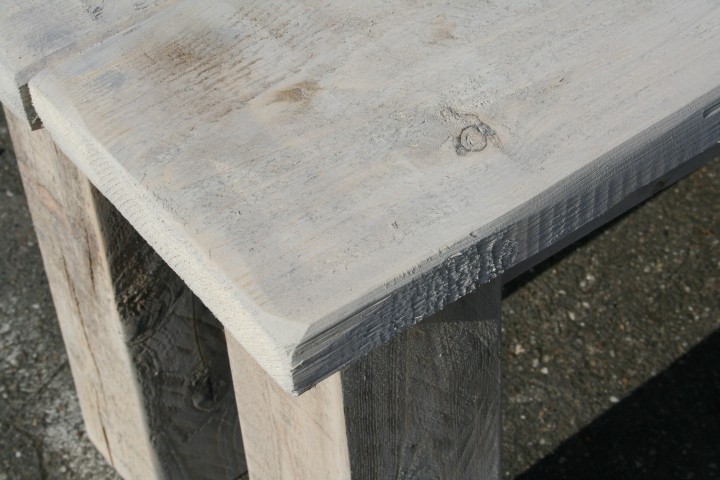 Gartenmöbel Set aus Gerüst Bohlen Tisch 180 und Bank 150 Shabby [R Gartenmöbel Set aus Gerüst Bohlen Tisch 180 und Bank 150 Shabby [R