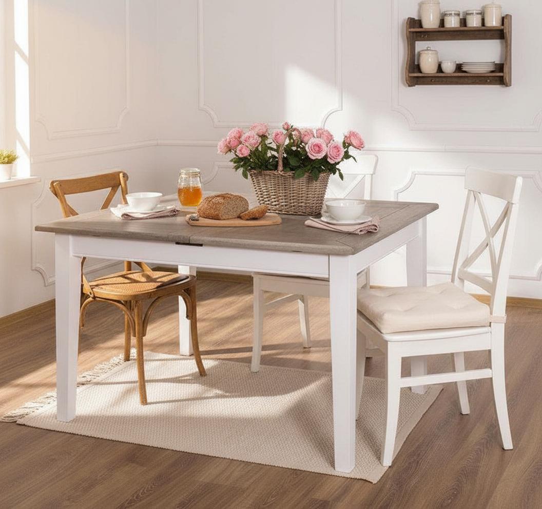 Esstisch ausziehbar 160/220 x 90 cm - Eichenplatte - Küchentisch erweiterbar Esstisch ausziehbar 160/220 x 90 cm - Eichenplatte - Küchentisch erweiterbar