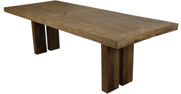 Esstisch Fiona massiv aus recyceltem Teak