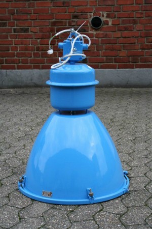 Lampe Industrie original blau