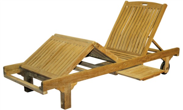 Teak Sonnenliege Sunbed massiv