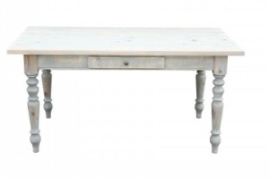 Gruenderzeit Tisch Esstisch aus Massivholz Shabby Chic Farbe Grau