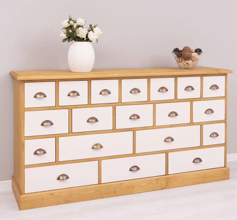 Apothekerschrank 180 cm breit, 19 Schubladen Kommode Landhaus Apothekerschrank 180 cm breit, 19 Schubladen Kommode Landhaus