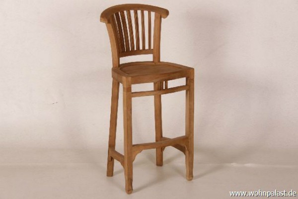 Antiker Barhocker Ivey Teak Naturholz