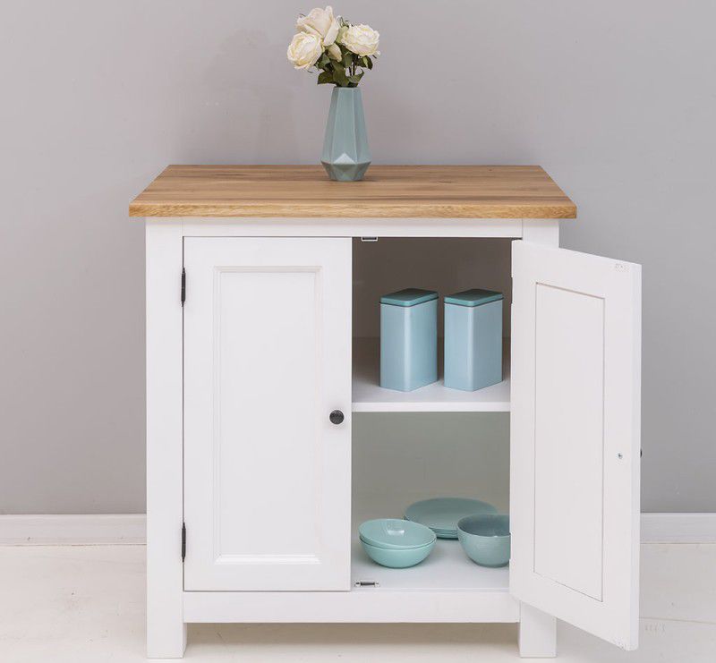 Massiver Küchen-Unterschrank im Landhausstil – mit Eichenplatte 90x86x65–kombinierbar 