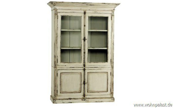 Teakholz Vitrine Shabby Chic