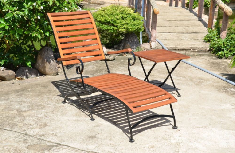 Gartenliege Deckchair, Liegestuhl Garten Eukalyptus FSC, geölt