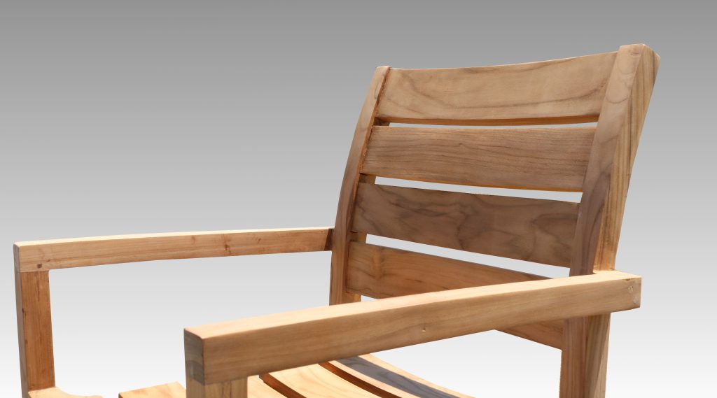 Jever Gartenstuhl stapelbar Teak 4er Set Teakholz Stuhl Outdoor