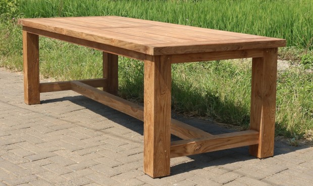 Gartentisch Leni Premium Teakholz - Tisch Massiv Outdoor Teak