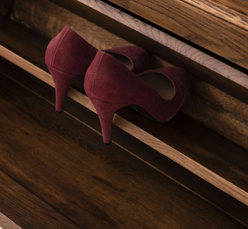 Schuhschrank Eiche - Landhaus - mit 2 Klappfächern Schuhschrank Eiche - Landhaus - mit 2 Klappfächern