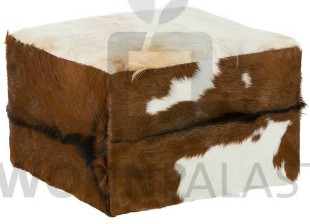 Pouf 65cm quadratisch aus Ziegenfell