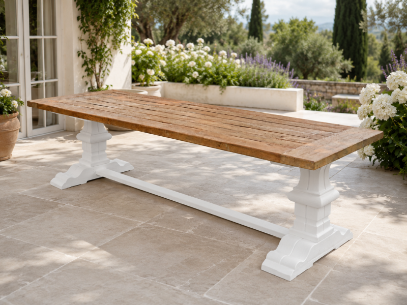Gartentisch Provence aus recyceltem Teakholz