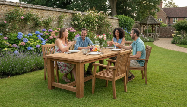 Gartentisch Leni Premium Teakholz - Tisch Massiv Outdoor Teak Gartentisch Leni Premium Teakholz - Tisch Massiv Outdoor Teak