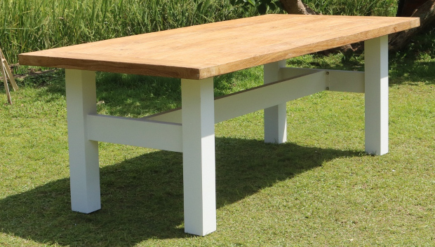Gartentisch Rina weiß aus Teakholz 220 Gartentisch Rina weiß aus Teakholz 220