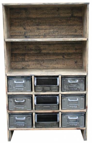 Industrie Schrank mit Schubladen Regal Vintage Industrieloft einrichten