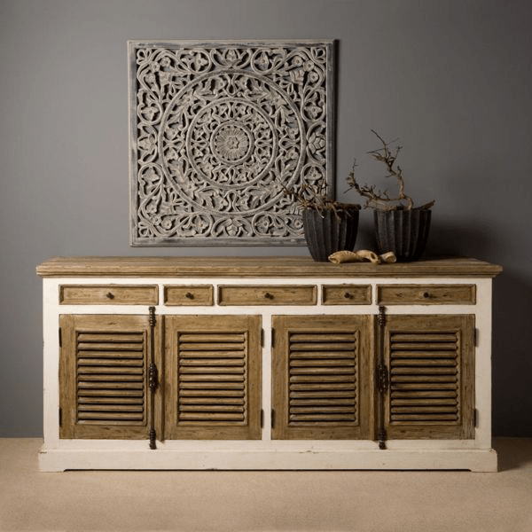 Amanda Sideboard 200 cm 4 Tueren 5 Schubladen