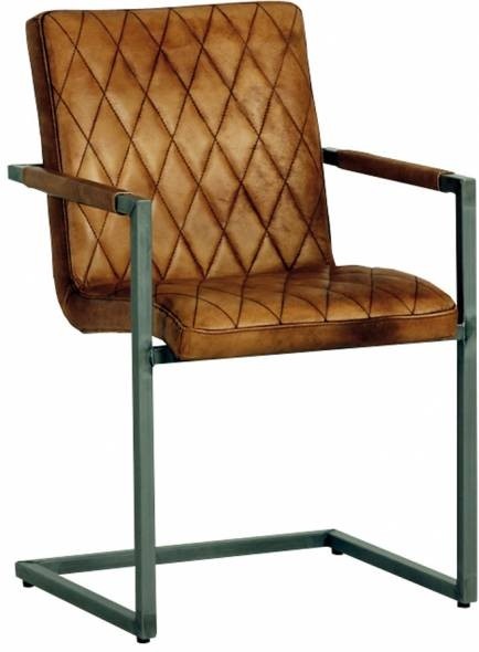 Industrie Design Freischwinger Stuhl Oslo Vintage Bueffelleder
