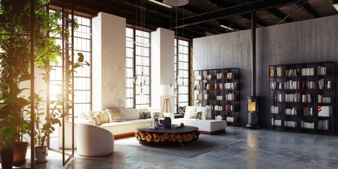 Wohnzimmer im Industrie-Look