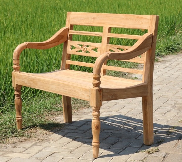 Gartenbank Teak Station 100 cm Outdoor Sitzbank