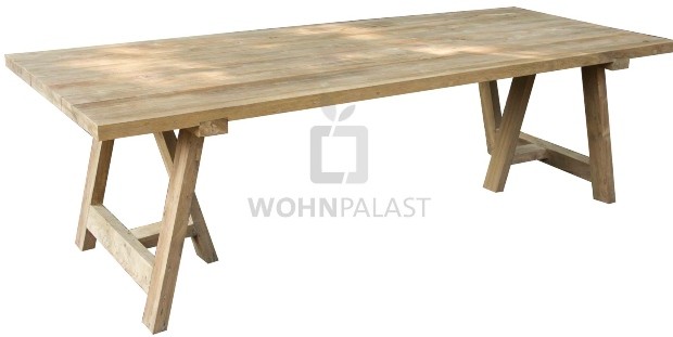 Gartentisch Frejus Teakholz massiv Outdoor Gartenmöbel Teak Tisch Massivholz Platte 5cm