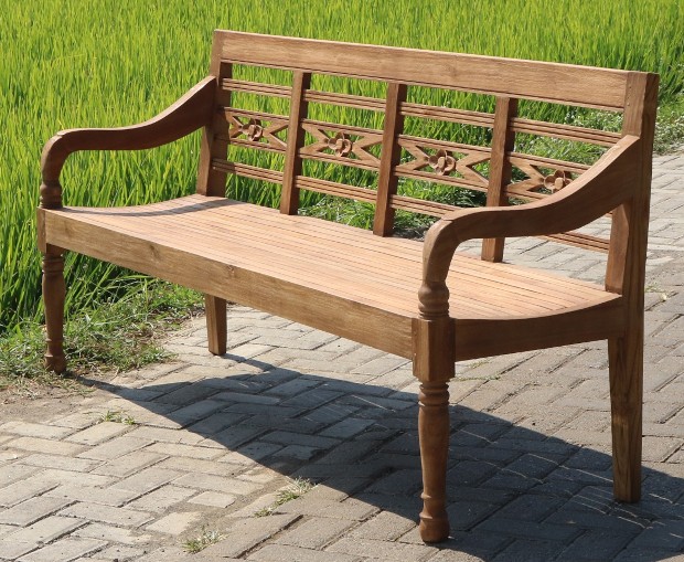 Gartenbank Teak Premium 150cm Gartenmöbel Sitzbank Teakholz BankWohnpalast - Manufaktur