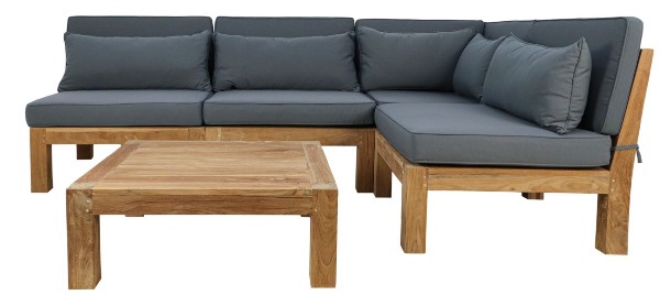 Gartenmöbel Lounge Set Palma 5-teilig Teakmöbel Outdoor Möbel Set Teakholz