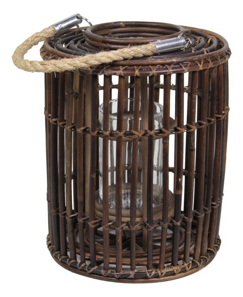 Laterne Zylinder- sarang brown - rattan