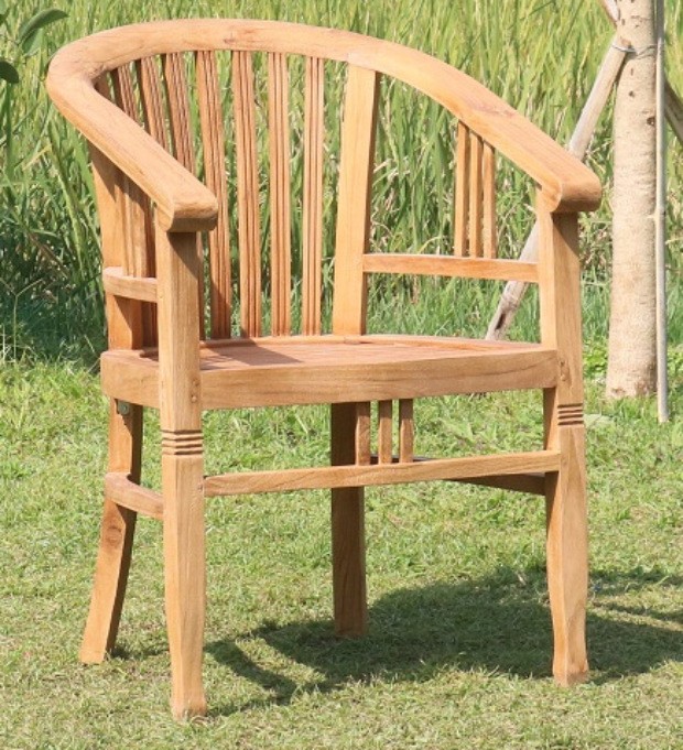 Stuhl Betawi Teakholz glatt Teakstuhl Holzstuhl Teakmöbel Premium 