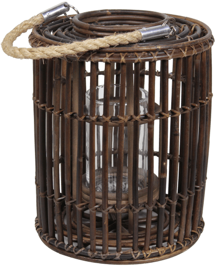 Laterne Zylinder- sarang brown - rattan