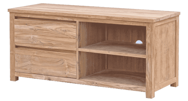 Losari TV-Schrank 100-130 cm unbearbeitetes Teakholz