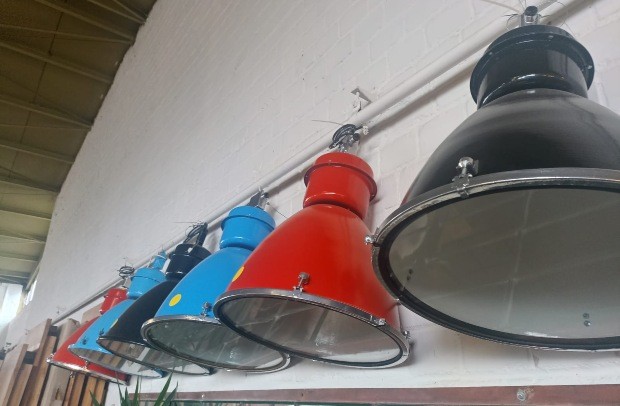 Original Rund-Industrielampe in verschiedenen Farben