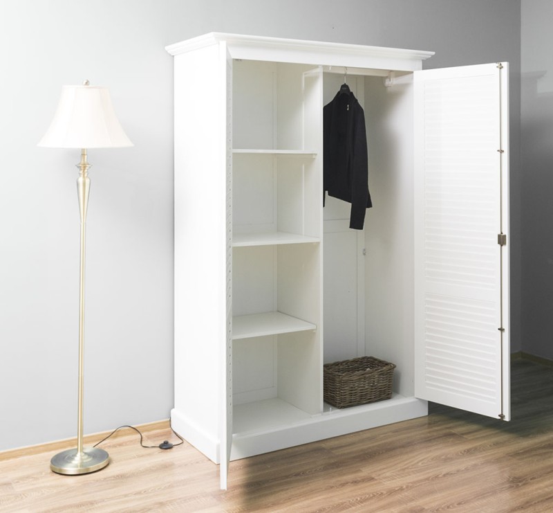 Landhaus Kleiderschrank 2-türig Massivholz Schrank - verschiedene Varianten