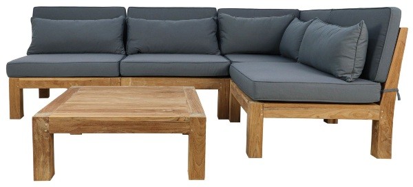 Gartenmöbel Lounge Set Palma 5-teilig Teakmöbel Outdoor Möbel Set Teakholz