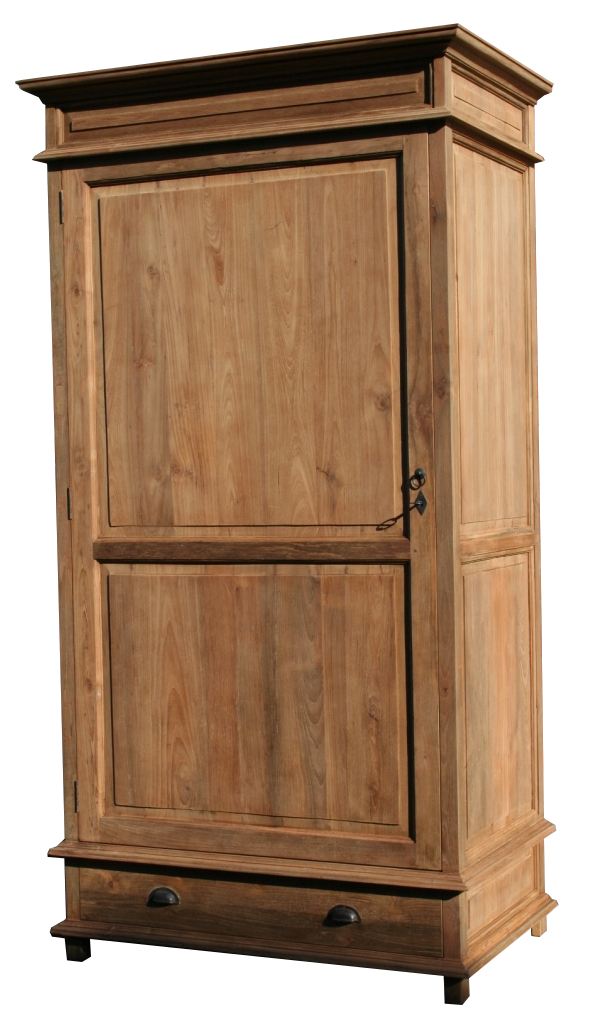 Kleiderschrank Lilly 1-türiger Massivholz Schrank Teak