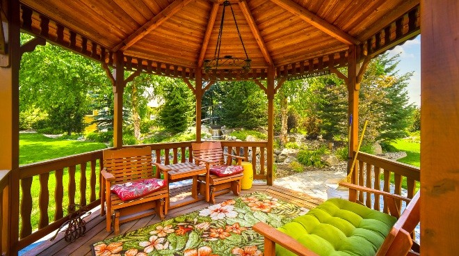 56+ Kleine Gartenlaube Einrichten, Ein pavillon aus holz ist weniger