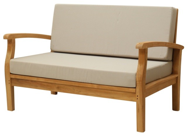 Gartenmöbel Sofa/ Sessel Lounge Set Sofie Teakholz, Glatt Outdoor Möbel