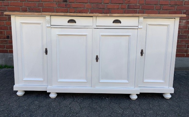 Landhaus Sideboard weiß Weichholz Kommode Anrichte - Möbel im Provence-Stil