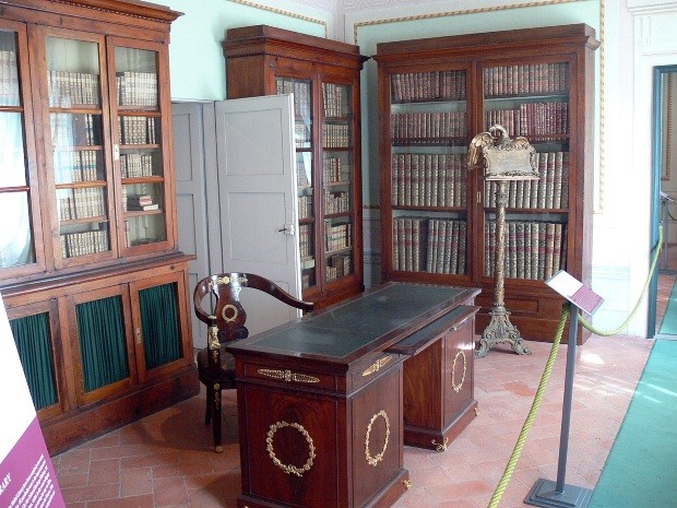 Napoleons Bibliothek im Palazzina dei Mulini, seinem Wohnsitz auf Elba