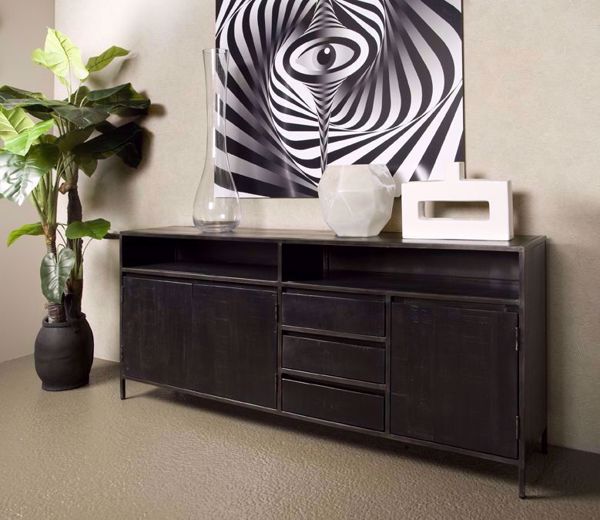 Kommode Paterno Sideboard 200 cm Mangoholz 