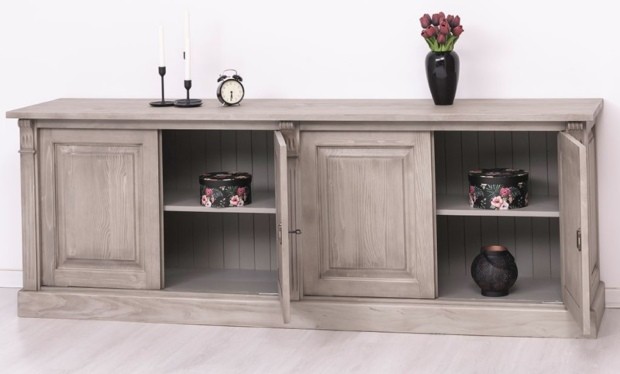 Kommode im Landhaus Stil mit 4 Türen - Sideboard Massivholz