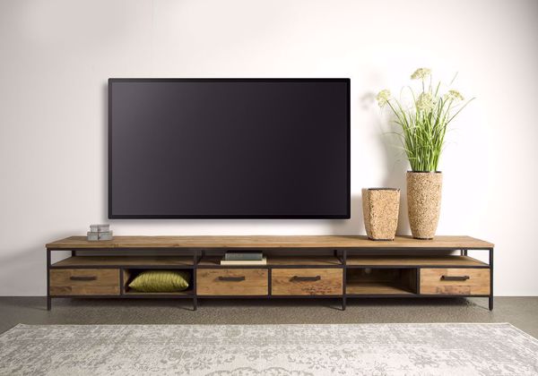 Livorno TV-Schrank 300 cm Teakholz - TV-Wand - Ideen für den Fernseher