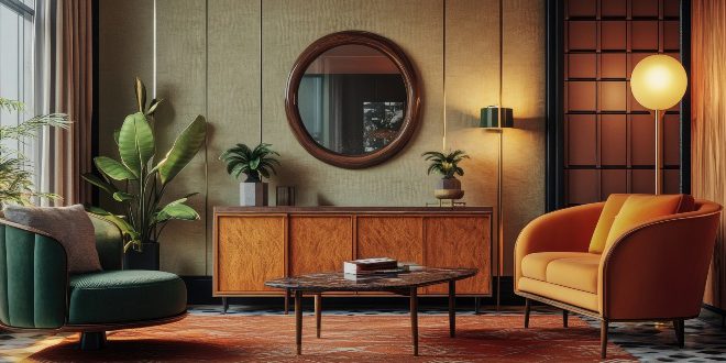 Wohnzimmer im Art Déco Stil einrichten