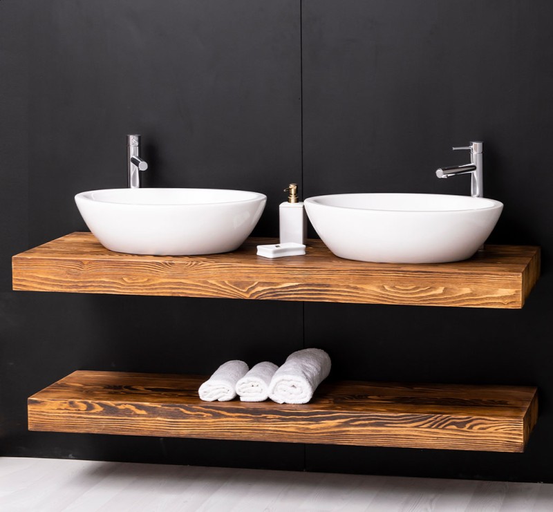 Waschtischplatte 150 cm für 1 Waschbecken - Badezimmermöbel