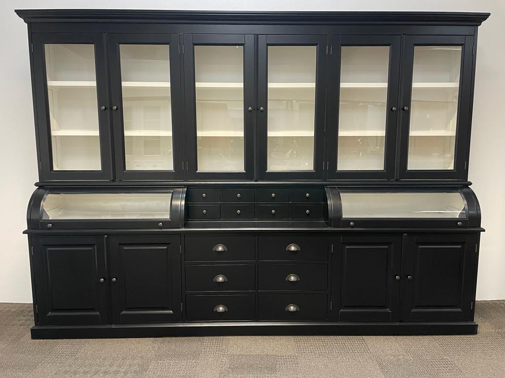 Buffet Schrank schwarz/weiß 300 cm - Landhaus Möbel