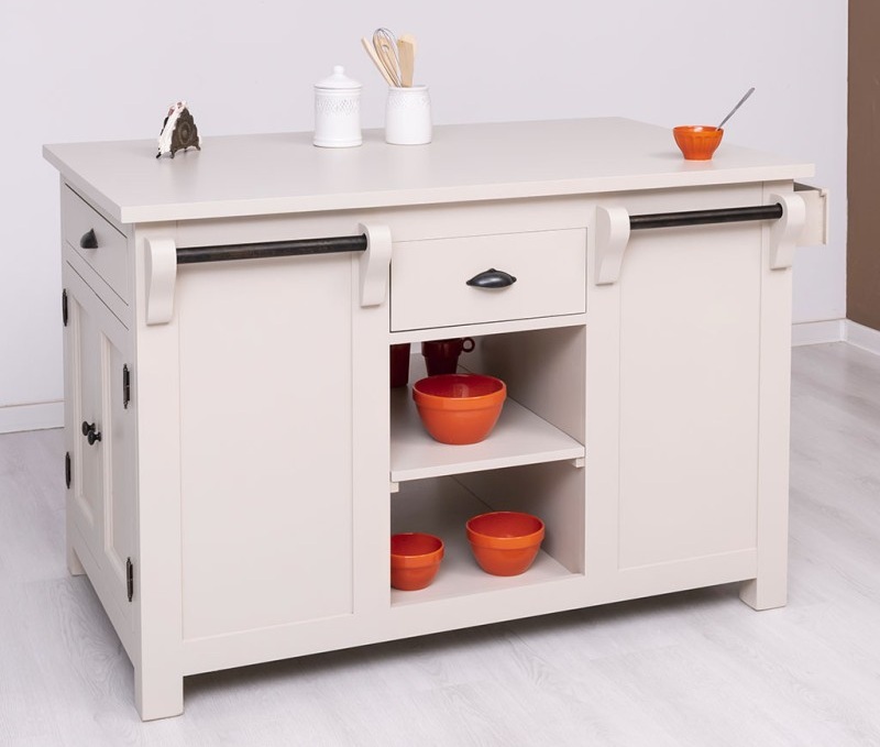 Hochwertige Kücheninsel aus 100% Massivholz - Küchenschrank