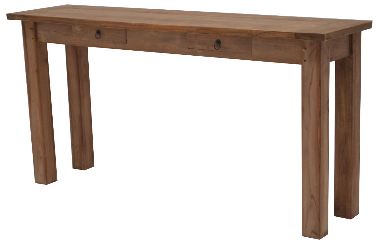 Wandtisch Java aus recyceltem Teak - im Stil der Shaker-Möbel