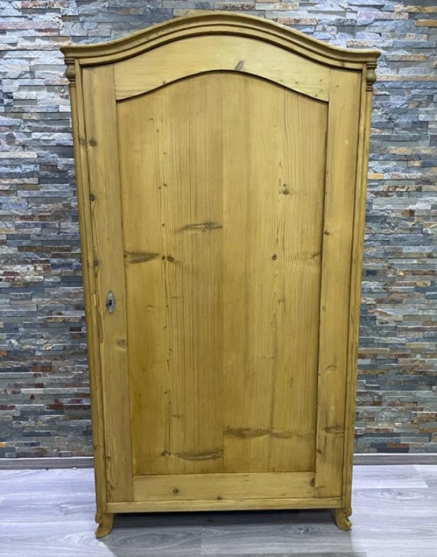 Jugendstil Dielenschrank antik - Weichholz Kleiderschrank