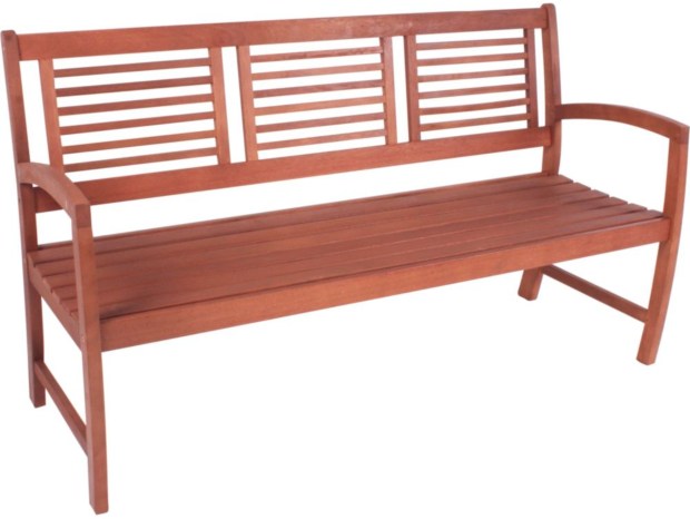 Gartenbank 3-Sitz Eukalyptus FSC, geölt, Outdoormöbel