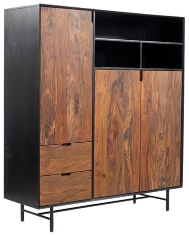 Highboard Taviano Schrank Mango Holz 135 cm