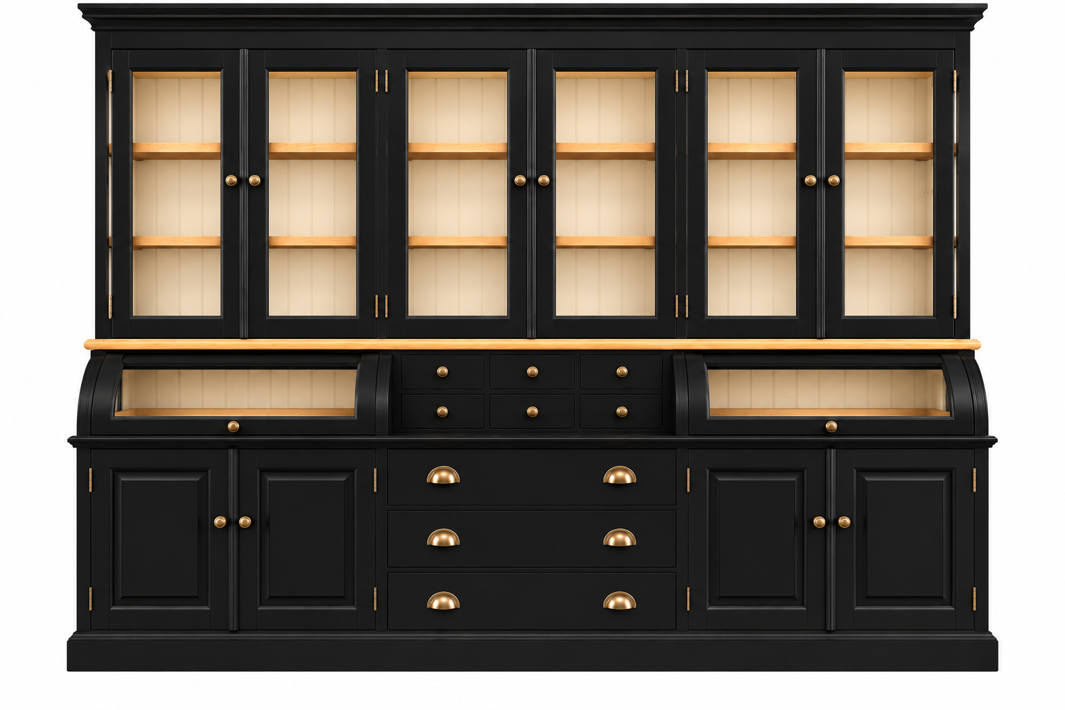 Buffetschrank Berlin 300 cm im Landhausstil mit Eichenelementen